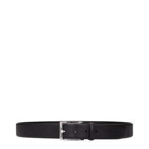 Testoni Black Leather Regular Men's Belt